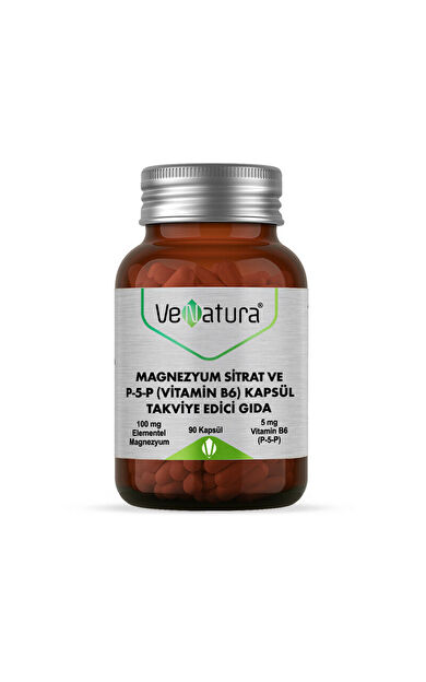 VeNatura Magnezyum Sitrat ve P5P (Vitamin B6) 90 Kapsül