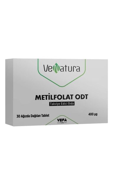 Venatura Metilfolat ODT 400mcg 30 Tablet (Ağızda Dağılabilen Tablet)