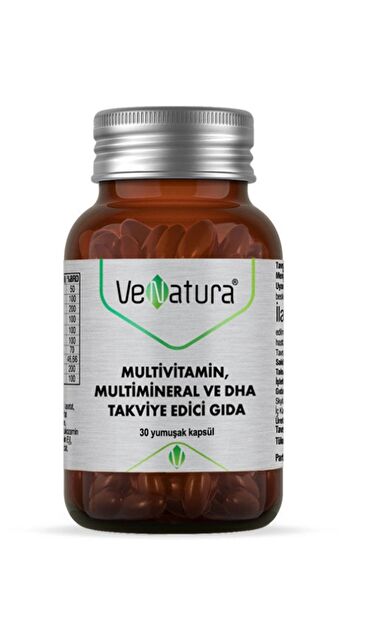 Venatura Multivitamin Multimineral ve DHA 30 Kapsül