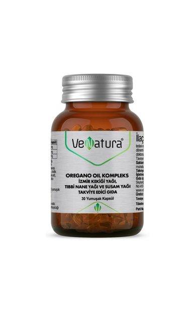 Venatura Oregano Oil Kompleks İzmir Kekik Yağı, Tıbbi Nane ve Susam Yağı 30 Kapsül