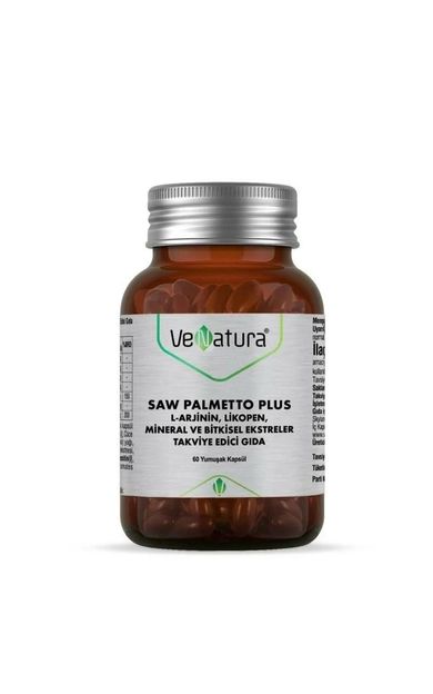 Venatura Saw Palmetto Plus L-Arjinin Likopen Mineral ve Bitki Ekstreleri 60 Kapsül