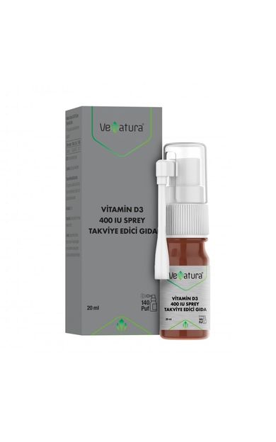 VeNatura Vitamin D3 400 IU Sprey Takviye Edici Gıda 20ml