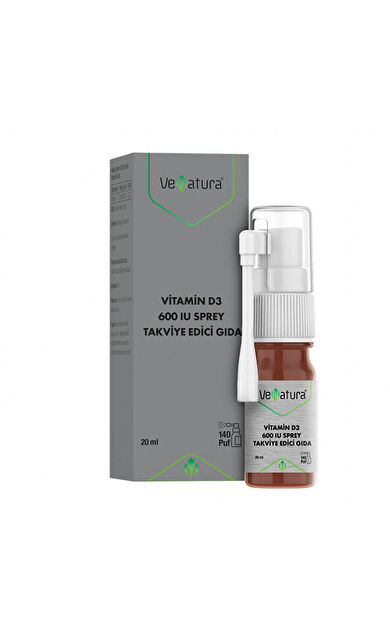 VeNatura Vitamin D3 600 IU Sprey Takviye Edici Gıda 20 ml