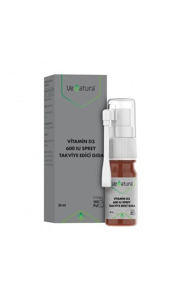 VeNatura Vitamin D3 600 IU Sprey Takviye Edici Gıda 20ml