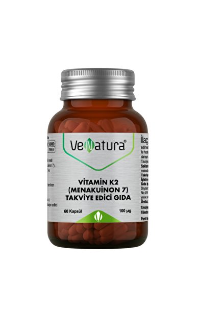 VENATURA Vitamin K2 (Menakuinon 7) Takviye Edici Gıda 60 Kapsül