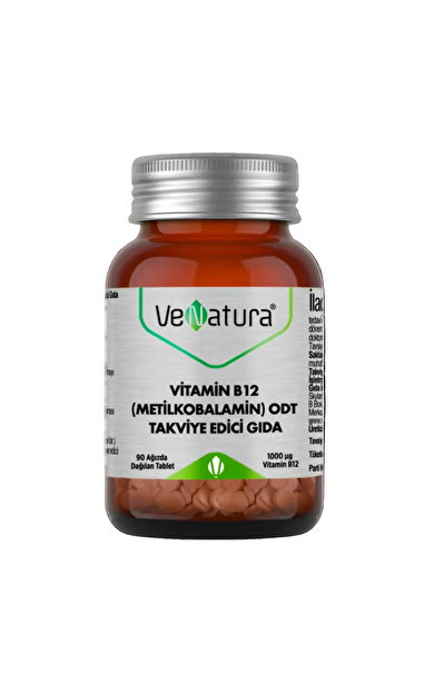 VENATURA Vitamin B12 Metilkobalamin 90 ODT Takviye Edici Gıda