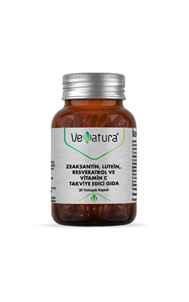 VeNatura Zeaksantin Lutein Resveratrol ve Vitamin C Takviye Edici Gıda 30 Yumuşak Kapsül