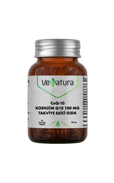 VENATURA CoQ-10 Koenzim Q10 Takviye Edici Gıda 100mg 30 Kapsül
