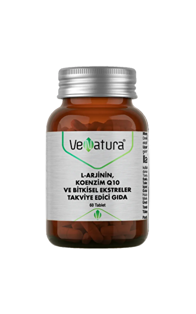 VENATURA L-arjinin, Koenzim Q10 ve Bitkisel Ekstreler 60 Tablet