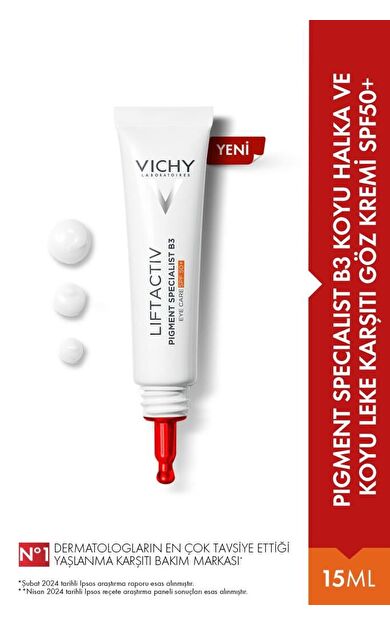 Vichy Liftactiv Pigment Specialist B3 SPF50+ Göz Bakım Kremi 15 Ml- SKT: 6M