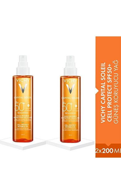 Vichy Capital Soleil Cell Protect Oil SPF50+ 200 ML - 2 ADET