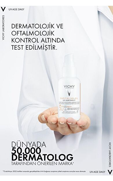 Vichy Capital Soleil Uv Age Daily Foto Yaşlanma Karşıtı Renkli Spf50+ Güneş Koruyucu Krem