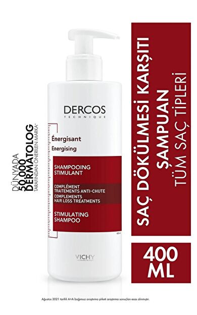 Vichy Dercos Energisant Saç Dökülmesi Karşıtı Şampuan 400 ml