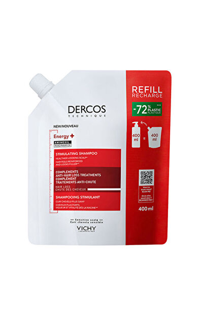 Vichy Dercos Energising Saç Dökülmesine Karşı Şampuan 390 ml - Refill