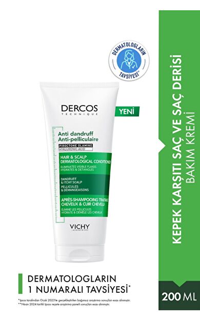 Vichy Dercos Kepek Karşıtı Saç & Saç Derisi Kremi 200 ml