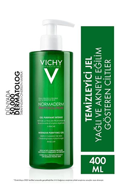 Vichy Normaderm Phytosolution Arındırıcı Yüz Temizleme Jeli, Yağlı ve Karma Ciltler 400 ml