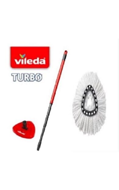 Vileda Turbo Pedallı Yedek , Turbo Sap + Üçgen Başlık + Classic Üçgen Mikrofiber Yedek Paspas