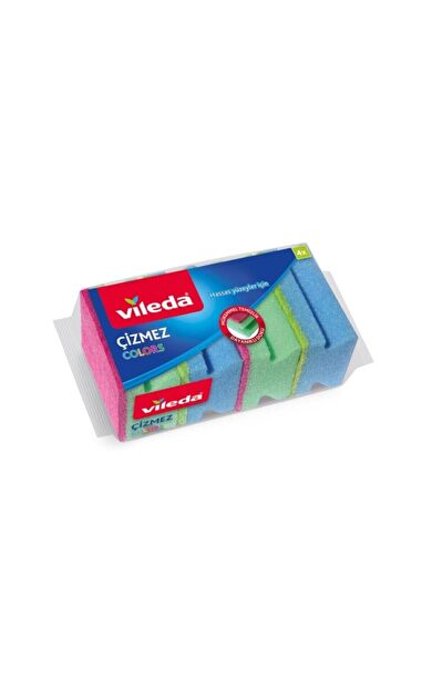 Vileda Çizmez Colors Sünger 4'Lü Paket