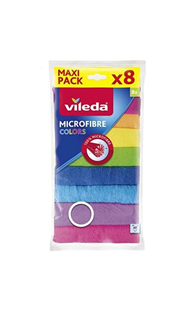 Vileda Mikrofiber Colors Temizlik Bezi 8'Li Paket