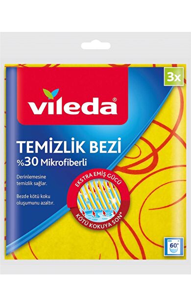Vileda 3 Lü %30 Mikrofiberli Mutfak Bezi