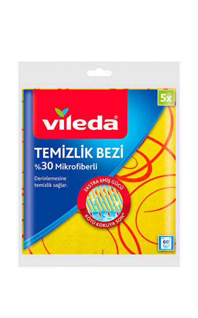 Vileda 5 Li %30 Mikrofiberli Mutfak Bezi