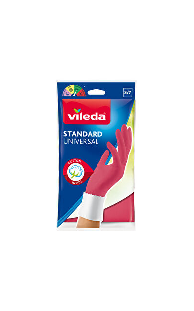 Vileda Standart Küçük Boy Bulaşık Eldiven, kırmızı