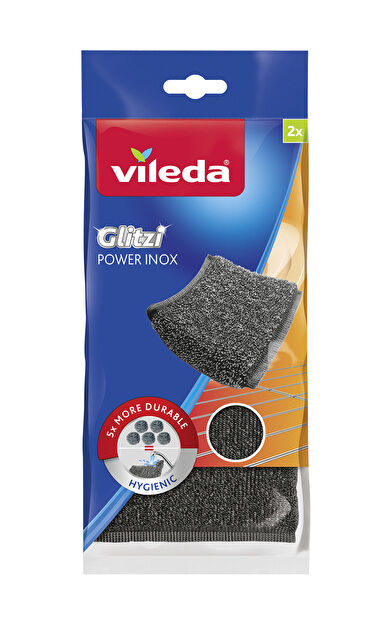 Vileda 2'Li Glitzi Power Inox Çelik Bulaşık Teli