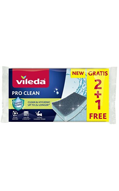 Vileda Pro Clean Sünger Free 2+1 Düz