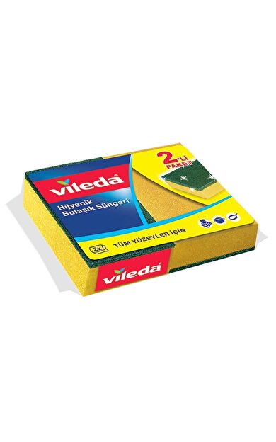 Vileda 2 Li Yeşil Klasik Düz Sünger