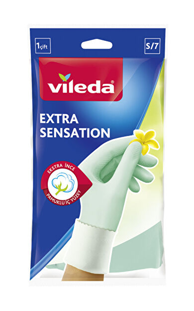 Vileda Extra Sensation Küçük Boy Bulaşık Eldiveni, Yeşil