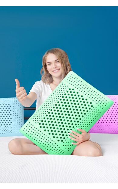Air Terapi Hava Kanallı Ortopedik Yastık Visco Yastık Yeşil 60x40x16cm