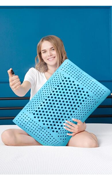 Aroma Terapi Hava Kanallı Ortopedik Yastık Visco Yastık Okyanus 60x40x16cm