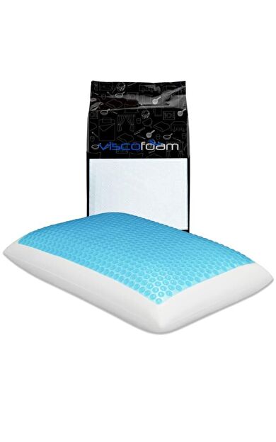 Bonni Terletmeyen Ortopedik Yastık Serinleten Visco Yastık Jelli Yastık 59x39x15.5cm