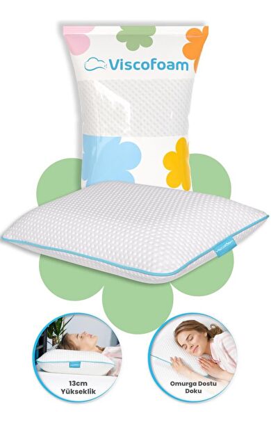 Boyun Destekli Ortopedik Yastık Tombul Visco Yastık - 59x39x13cm