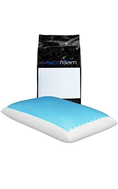 Evva Terletmeyen Ortopedik Yastık Serinleten Visco Yastık Jelli Yastık 59x39x13cm