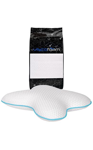 Kelebek Boyun Destekli Ortopedik Yastık Visco Yastık 55x46x13cm