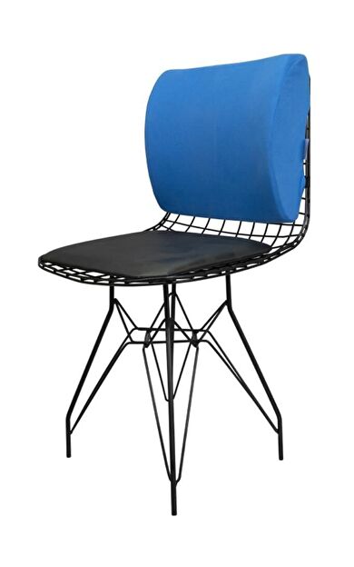 Ortopedik Bel Yastığı Ofis Sandalye Araç Koltuk Bel Destek Yastığı Visco Bel Yastığı Saks Mavisi