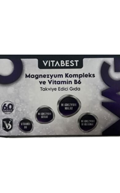 Vitabest Magnezyum Kompleks ve Vitamin B6 60 Tablet