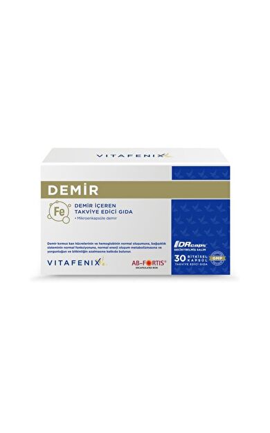 Vitafenix Demir Takviye Edici Gıda 30 Bitkisel Kapsül