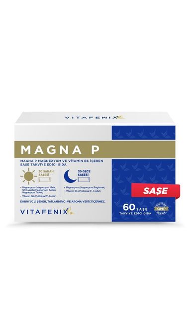 Vitafenix Magna P Magnezyum Vitamin B6 60 Saşe