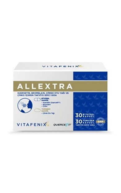 Vitafenix Allextra – Kuersetin, Bromelain, Çörek Otu Yağı ve Çinko Takviyesi 60 Kapsül - SKT:04/2028