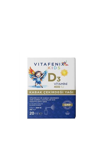 Vitafenix Kids Vitamin D3 ve Kabak Çekirdeği Yağı 20ml
