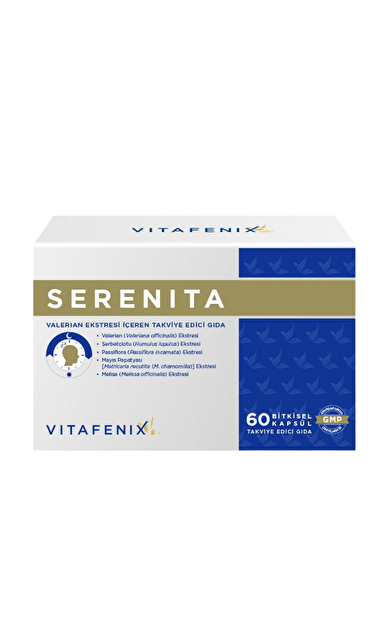VİTAFENİX Serenita Valerian Ekstresi İçeren Takviye Edici Gıda 60 Kapsül
