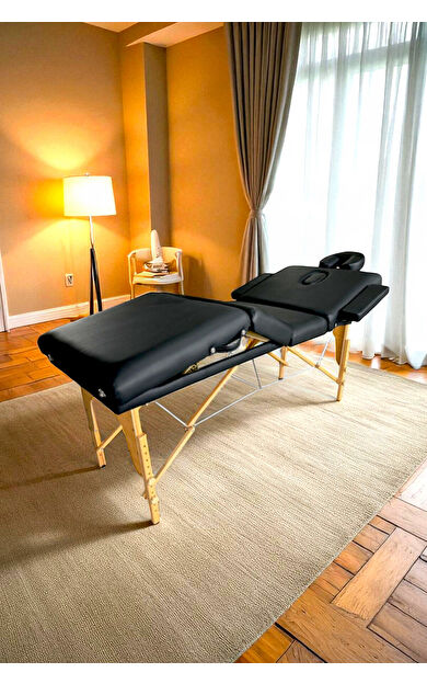 Voit BM 4523 Katlanabilir 4 Bölmeli Masaj Masası | Ahşap Gövde | Taşıma Çantalı