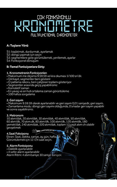 VOİT 8990 ÇOK FONKSİYONLU KRONOMETRE