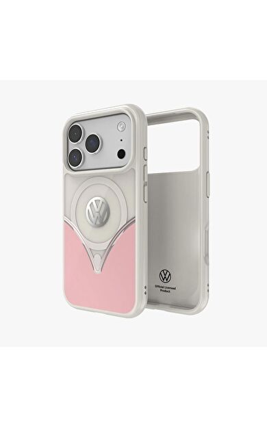 Volkswagen iPhone 17 Pro Max Uyumlu Kılıf - Pudra Pembe