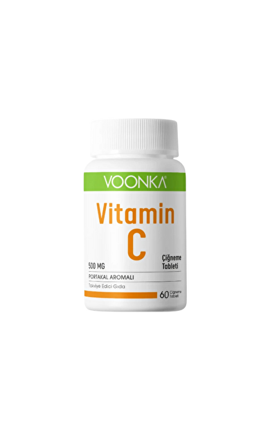 VOONKA Vitamin C Çiğneme Tableti Vitamin C İçeren Portakal Aromalı 60 Tablet