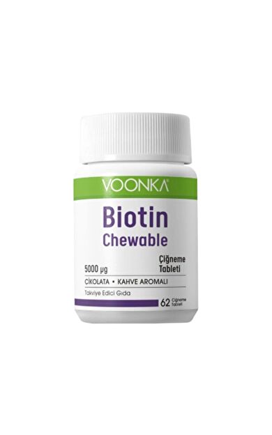 Voonka Biotin Chewable 60 Çiğneme Tableti