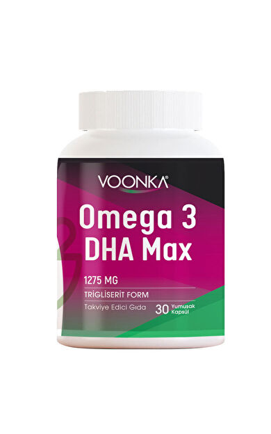 Voonka Omega 3 DHA Max Takviye Edici Gıda 30 Yumuşak Kapsül