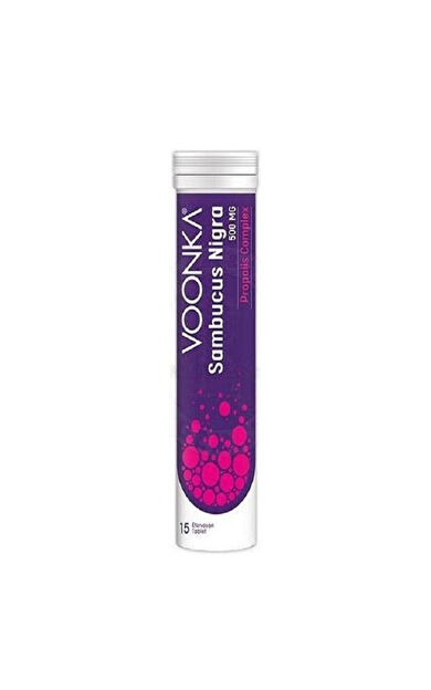 Voonka Sambucus Nigra Propolis Complex Kara Mürver 15 Efervesan Tablet